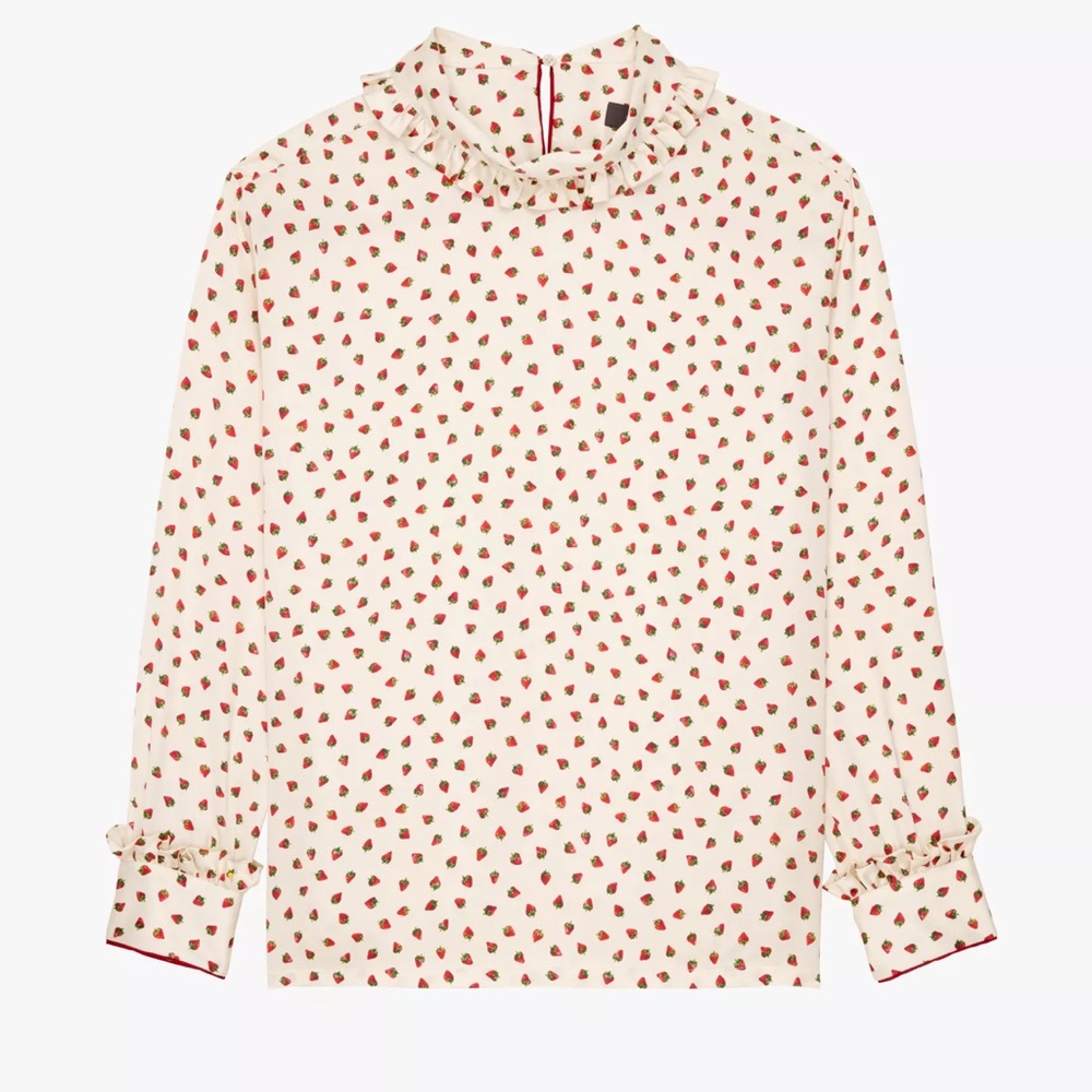 Zara STRAWBERRY PAJAMA TOP X STEFANO PILATI